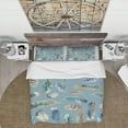 thumbnail image 3 of Designart 'Indigold Feathers Turquoise Pattern' Cottage Duvet Cover Set, 3 of 4
