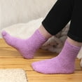 thumbnail image 5 of BambooMN Women's Girl Fuzzy Warm Fluffy Tie-Dye Colorful Fun Crew Socks - 2 Pairs, 5 of 7