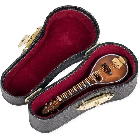 Broadway Gift Mandolin Miniature Replica Mahogany Tone 1.5 x 3 Resin ...