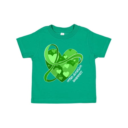 

Inktastic Organ Donation Awareness Green Heart and Ribbon Boys or Girls Toddler T-Shirt