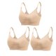 thumbnail image 1 of Sujetadores de maternidad de alta calidad, ropa interior de algodón para amamantar, sin costuras, talla grande, transpirable, Push Up, 3 unidades por Set, 1 of 5