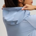 thumbnail image 6 of HAiming Womens Zip up Hoodies Long Sleeve Athletic Sweatshirt with Pockets Solid Color Casual Fall Winter Workout Tops, 6 of 8