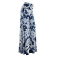 thumbnail image 2 of Made by Johnny Women's Chic Tie Dye Palazzo Pants XXL WHITE_NAVY, 2 of 6