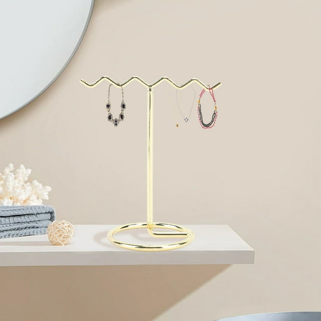 4 Pack Jewelry Holder Stand, Metal Jewelry Display Rack Holder Stand Small Jewelry Display Stand Vertical Type Bracelet Display Stand Stable Support Portable for Display Jewelry