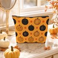 thumbnail image 6 of Halloween Zipper Cosmetic Pouch Multi Pattern Printed Thick Woven Fabric Spacious Trapezoid Shape for Makeup Keys Toiletries Daily Commute Travel Toiletry Bag Holiday Gift Wrap, 6 of 7