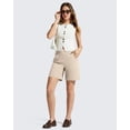 thumbnail image 7 of G4Free EverGoing Athletic Shorts for Women 6" Cross Waist Summer Casual Shorts with Pockets, 7 of 7