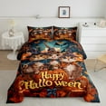 thumbnail image 2 of jejeloiu Happy Halloween Bedding Comforter Set,Orange Pumpkin Maples Twin Comforter Sets,Lovely Cat Kitten Bedding Set,Super Cozy Room Decor Reversible,2-Piece, 2 of 8
