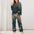 thumbnail image 2 of Sikiie Starry Sky Meditating Lion Women's Long-Sleeve Shirt and Full-Length Bottom Pajama Set (s-xxl)-Medium, 2 of 7