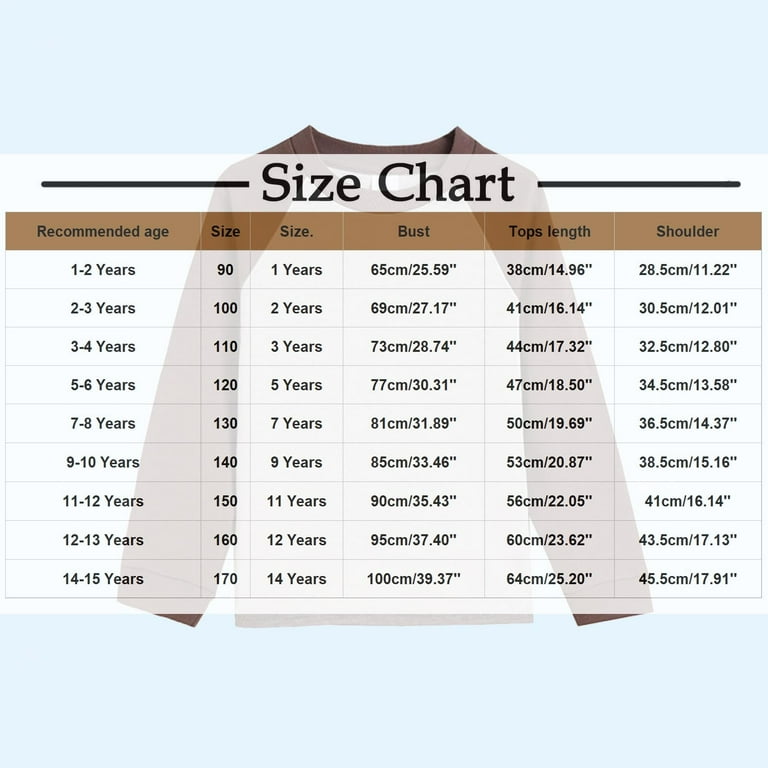 Kids Boys Girls Basic Long Sleeve T-Shirt Plain Round Neck Stretch