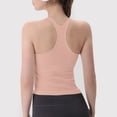 thumbnail image 6 of Womens White Tank Top , Tank Tops with Bra , White Fitted Top Ribbed Workout Short Racerback Tank Tops For Women With Built In Bra, 6 of 6