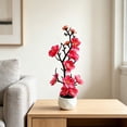 thumbnail image 6 of Potted Silk Fake Flowers Tabletop Decor, Small Artificial Plants Indoor with Adjustable Branches&Ceramic Pot for Tea Living Room Study Desk Home Decor, 6 of 6