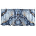 thumbnail image 7 of Yayeee Kitchen Curtains Tier Set of 2 Light Filtering 57"x24" Over Sink Window Panels, Abstract Marble Pattern, 7 of 7