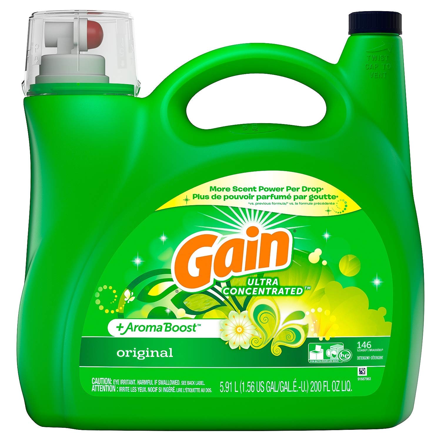 Gain High Efficiency Original Liquid Laundry Detergent 146 Loads 