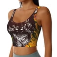 thumbnail image 2 of Fuzoiu Wolf With Wildflowers Print Women's Sports Vest,U-Back Sports Tank,Gym Vests,Athletic Sleeveless Shirts,Exercise Undershirts,Yoga, Gym, and Dance Wear-XX-Large, 2 of 8