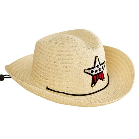 

Summer Sun Straw 6 Colours Beach Girls Boys Kids Child Western Cowboy Hat 2 To 6Y Hats for Kids Boys Tall Hats for Kids