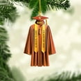 thumbnail image 3 of Graduation Ornament, Graduation Ornaments Class of 2023, Graduation Cap and Scroll Xmas Gift, Graduation Christmas Xmas Tree Ornaments, Gifts for Graduate, School Ornaments (DGRA1) - 3323 (Yellow), 3 of 7
