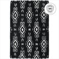 thumbnail image 2 of FH Home Hand Hooked Area Rug - Stain Resistant, Plush/Soft Underfoot, Wool-Like Texture - Premium Recycled Polyester Yarn - Ikat - Bedroom, Living/Dining Room - Surah - Black - 5 x 8 ft, 2 of 8
