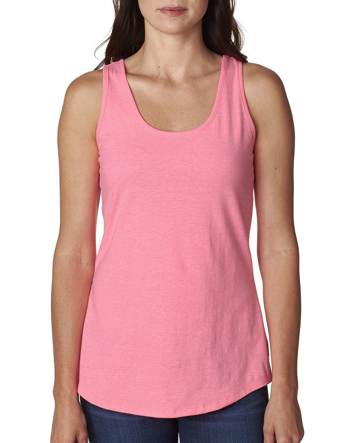 The Hanes Ladies 45 oz XTemp Performance Tank Top NEON PNK HEATHER XL
