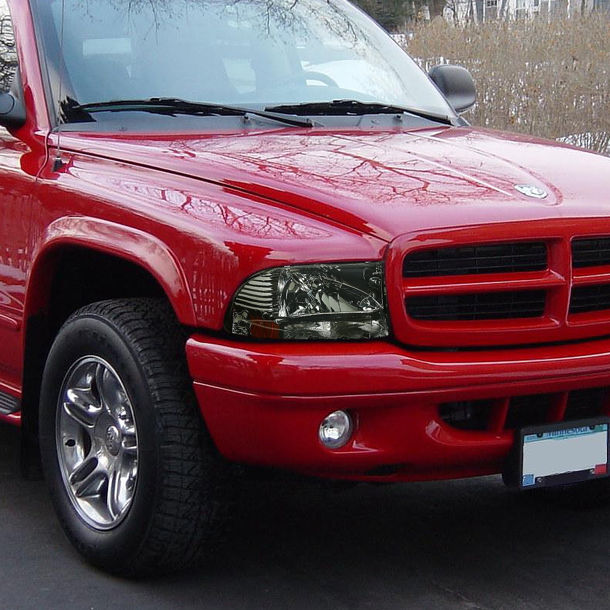 For 97 04 Dodge Dakota Durango 1pc Per Corner Headlight Embly For 97 04 Dodge Dakota Durango 1pc Per Corner Headlight Embly Smoke Lens Amber Reflector 98 99 00 01 02 03