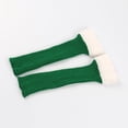 thumbnail image 3 of WTOBBY Women's Knit Fleece Leg Warmers with Foot Covers Design, Plush Boot Socks for Winter, Cozy Ankle Socks Set for Home Office, Thermal Non-Slip Indoor Footwear,Green, 3 of 3