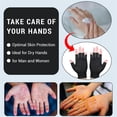 thumbnail image 5 of HXRH 12 Pairs Fingerless Cotton Gloves Washable and Reusable Moisturizing Gloves for Dry Hands Sleeping Eczema Gloves Fingerless Glove Soft and Comfortable(Black), 5 of 7