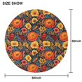 thumbnail image 6 of Pioneer Flower Round Tablecloth 60" X 60",Wrinkle Wipeable Table Cloth for Kitchen Dining Room Picnic Patio Party, 6 of 6