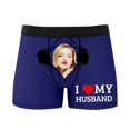 thumbnail image 6 of KHONTS Personalized Men's Funny Face Boxer Your Photo on Custom Underwear for Men I Love My Husband Dark Blue L, 6 of 6