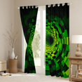 thumbnail image 3 of Homewish Green Square Spiral Blackout Curtains Set of 2 (52x84 Each) for Boys, Chic Abstract Artwork Window Curtains, Old Fashion Curtains and Drapes, Window Curtains Decor, 3 of 6