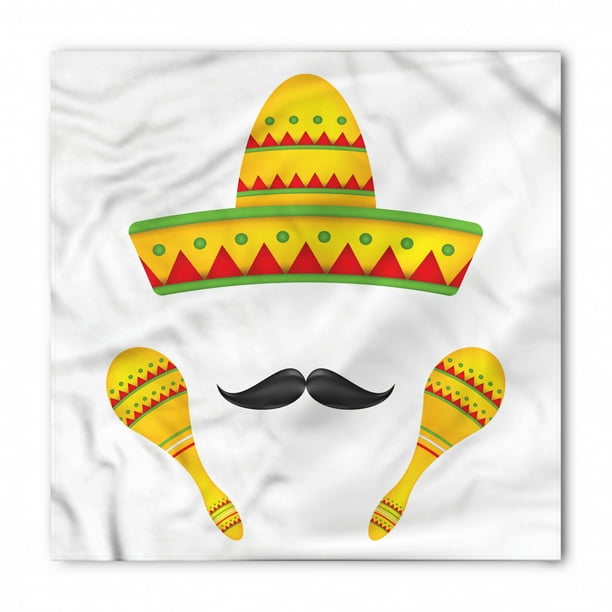Ambesonne Mexican Bandana, Famous Mexican, Unisex Head and Neck Tie