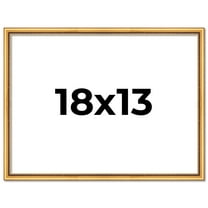 18x13 Frame Beaded Gold Solid Wood Picture Frame | 0.75 Inches Moulding Width | Liscio Oro