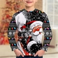thumbnail image 1 of Ropa de Navidad para niños, niños, Papá Noel, árbol de Navidad, ciervo, muñeco de nieve, camiseta roja, camisetas de Festival para niñas con gato y perro, 1 of 3