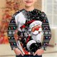 thumbnail image 3 of Ropa de Navidad para niños, niños, Papá Noel, árbol de Navidad, ciervo, muñeco de nieve, camiseta roja, camisetas de Festival para niñas con gato y perro, 3 of 4