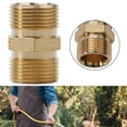 thumbnail image 1 of 2 Pcs Brass Pressure Washer Hose Extension Adapter M22 Metric Male To Male Tool, 1 of 9
