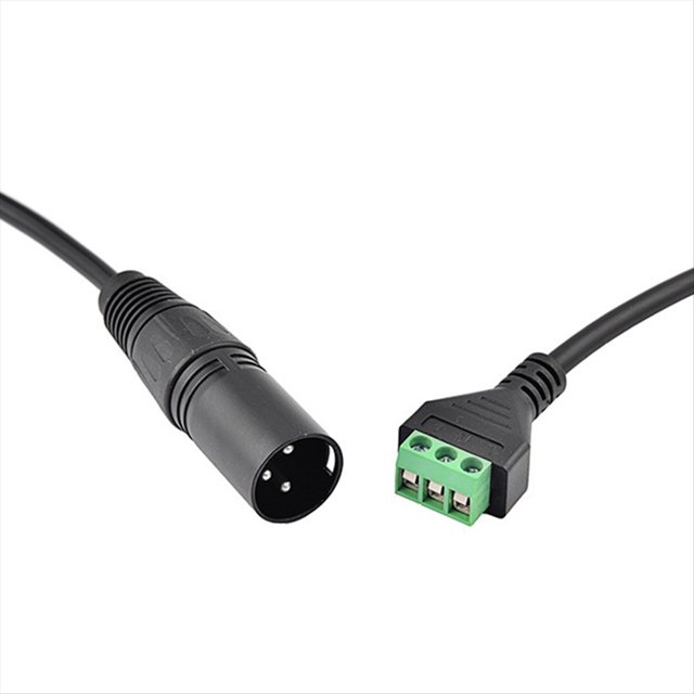 Cable Convertidor de Tornillo Sin Soldadura de 2 Conectores XLR Macho A Terminal de 3 Pines para Micrófono de Estudio, Altavoces y Grabación en .