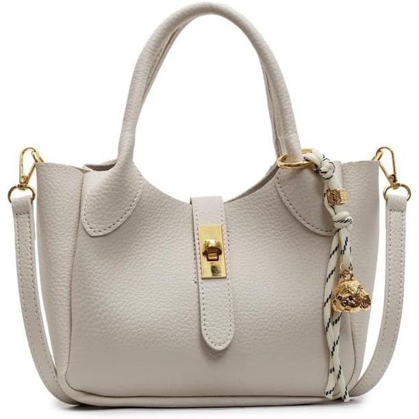 LHSHIDU Bucket Bags for Women Crossbody Top Handle Bag Elegant Handbag Tote Purse Faux Leather Shoulder Bag with Zipper