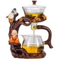 thumbnail image 1 of Semi Automatic Tea Set,Tea Pot With Infusers For Loose Tea,Glass Teapot,Teapot With Infuser,Glass Semi-Automatic Tea Set, Magnetic Tea Brewer Teapot Cup, Home Office Tea Boiler, Brown, 1 of 1