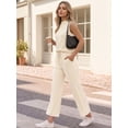 thumbnail image 4 of MOYIKO 2 Piece Sets for Women Casual Summer Outfits Sleeveless Tops and Wide Leg Pants with Pockets Travel Vacation Lounge Sets, 4 of 7