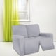 thumbnail image 4 of Funda de sofá elástica suave con elástico, lavable para muebles - Going Sofa 6 rebanadas gris claro, 4 of 8