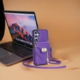 thumbnail image 7 of 9 DIGITAL Wallet Case with Crossbody Strap for Samsung Galaxy A14/M14 5G, Purple, 7 of 7
