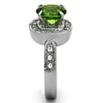 thumbnail image 4 of Luxe Jewelry Designs Women's Stainless Steel Engagement Ring with Peridot Synthetic Glass Stone -, 4 of 4
