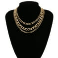 thumbnail image 2 of Bangcool Multilayer Necklace Chunky Retro: Simple Chain Necklace Punk Necklace for Women, 2 of 10