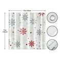 thumbnail image 4 of SPXUBZ Winter Merry Christmas Xmas Snowflakes Polyester Shower Curtain for Bathroom Decor 72"x72", 4 of 7