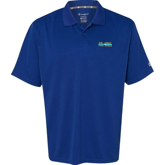 U.S. Army Korea Large Royal Blue Moisture Wicking Polo