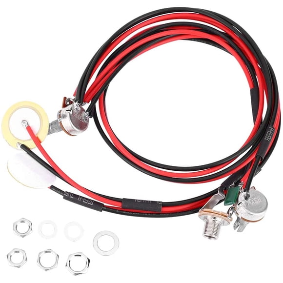 Transducteur Piézoélectrique de Contact, Micro à Contact Double Piézoélectrique de 6,35 Mm avec Guitare Acoustique à Contrôle de Volume et de Tonalité