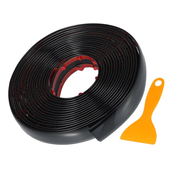 1 Set 4/5" 22mm Width Self Adhesive Car Door Window Bumper Trim Strip Sticker 16Ft 5m Gloss Black
