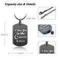 thumbnail image 3 of 2 Pieces Pack Cremation Jewelry Square Urn Keyring for Ashes for Women Men Urn Pendant Memorial Keepsake Ash Holder Keychain- I Love You to the Moon and Back, 3 of 6