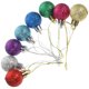 thumbnail image 5 of 80 Uds. Mini bolas de purpurina de Navidad adornos de árbol de bolas colgantes de Navidad multicolor, 5 of 5