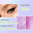 thumbnail image 2 of Sombra de ojos con purpurina líquida Sombra de ojos brillante Brillo de maquillaje Larga duración Secado rápido (azul claro), 2 of 4