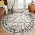 thumbnail image 3 of Rugs for Living Room Area Rug Carpet x Vintage Living Room Rugs for Bedrooms Machine Washable Rug for Dining Room Nusery Floral Distressed Grey Rug, 3 of 7