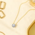thumbnail image 5 of JeenMata 1 Carat Moissanite - April Birthstone Solitaire Pendant Necklace in 18K Yellow Gold over Silver, Female, Adult, 5 of 9